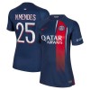 Original Fußballtrikot Paris Saint-Germain 2023-24 N.Mendes 25 Heimtrikot Für Damen